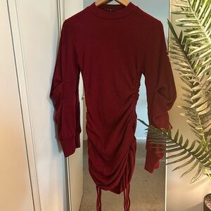 Fashion Nova Deep Red Knit Top